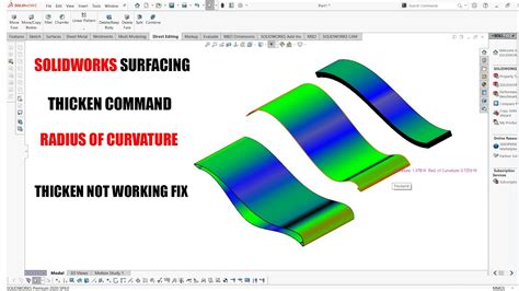 solidworks thickened surface